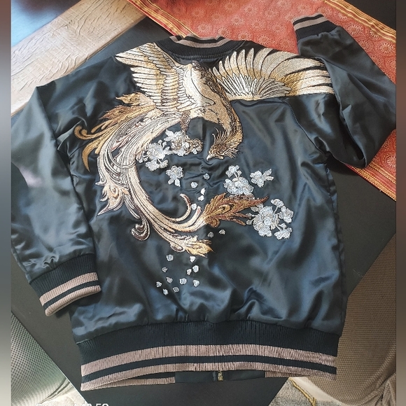 NWT Koisea satin bomber Jacket, M (Japanese sizing, fits an oversized small) - Picture 2 of 7